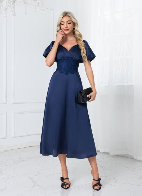 Robe Midi Bleu Marine