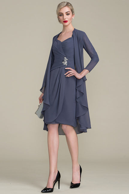 Robe Midi Satin Céleste - gallery 1