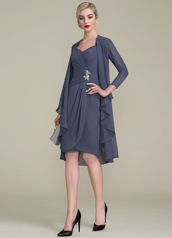 Robe Midi Satin Céleste - gallery 1