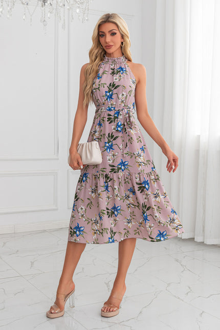 Robe Midi Évasée Imprimée Léopard - gallery 5