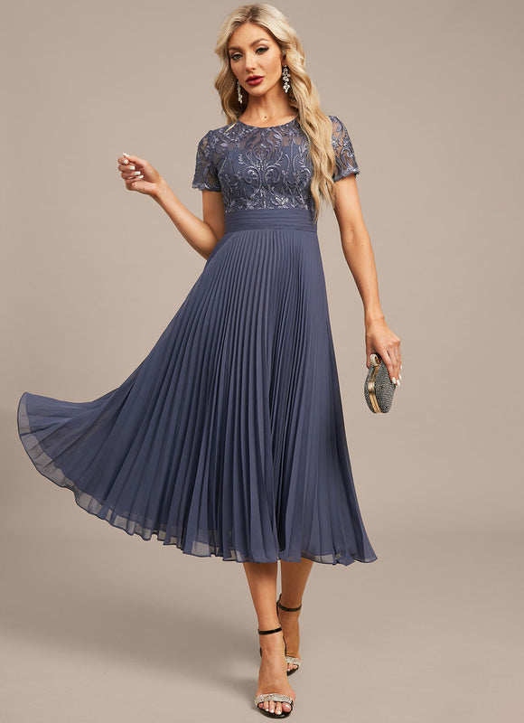 Robe Midi Plissée Nuit - gallery 3