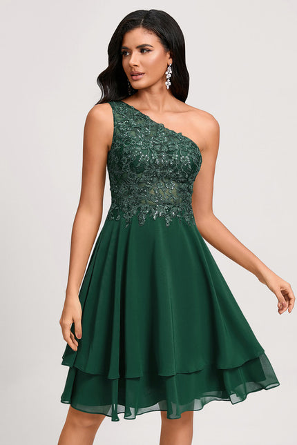 Robe Midi Asymétrique Émeraude - gallery 5