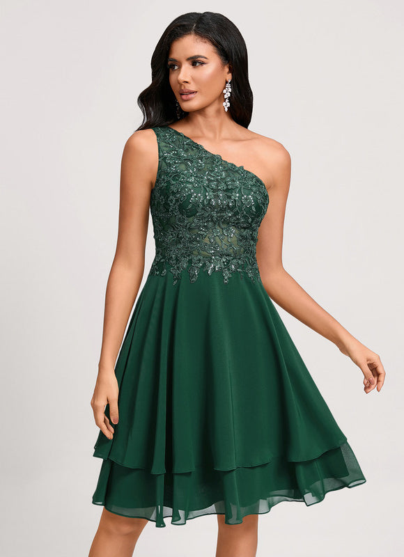 Robe Midi Asymétrique Émeraude - gallery 5