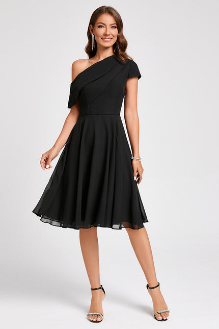Robe Midi Asymétrique Marine - gallery 3