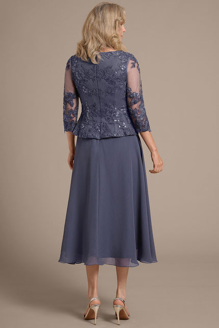 Robe Midi Manche 3 4 - gallery 6