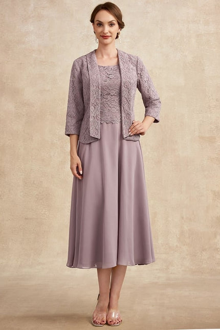 Robe Midi Flottante Lavande - gallery 3