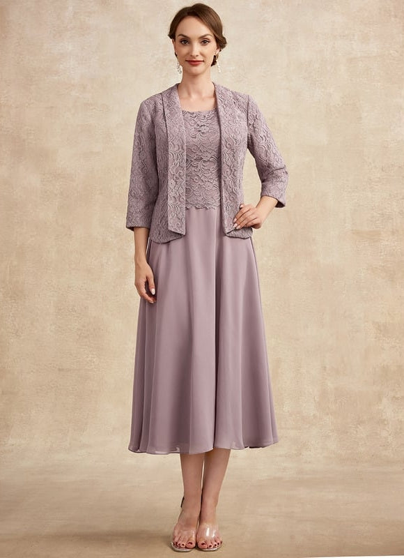 Robe Midi Flottante Lavande - gallery 3