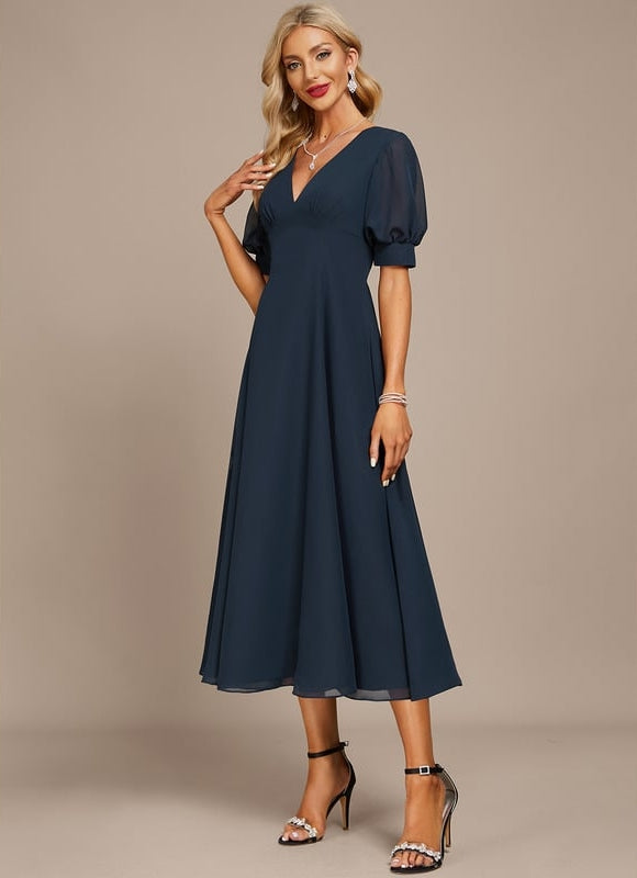 Robe Midi Fluide Grisâtre - gallery 2
