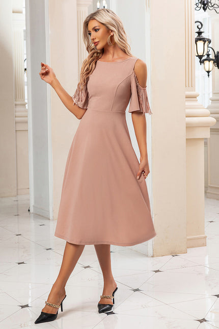 Robe Midi Frange Nude - gallery 4