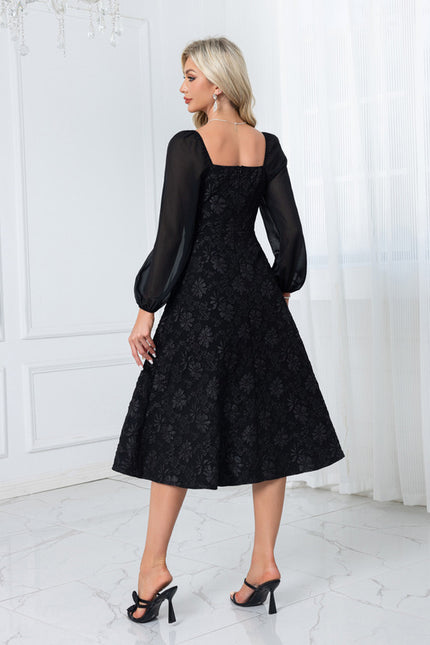 Robe Midi Col Carré - gallery 2
