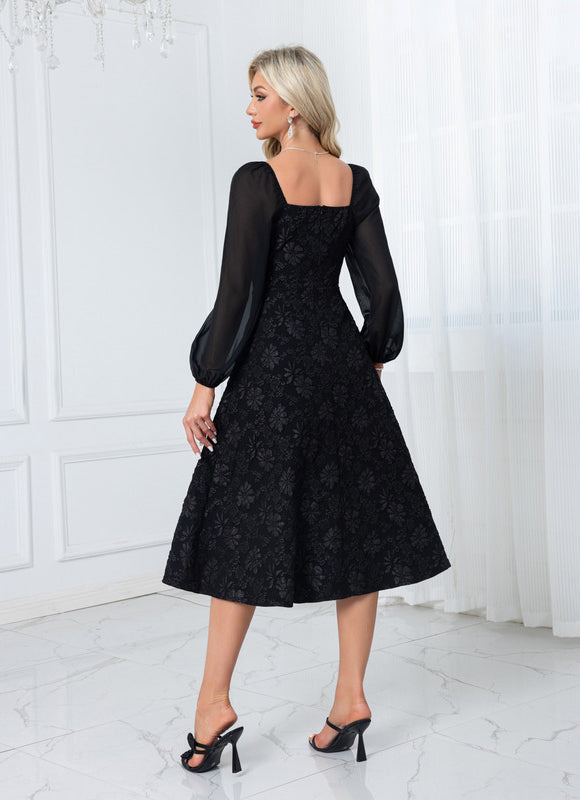 Robe Midi Col Carré - gallery 2