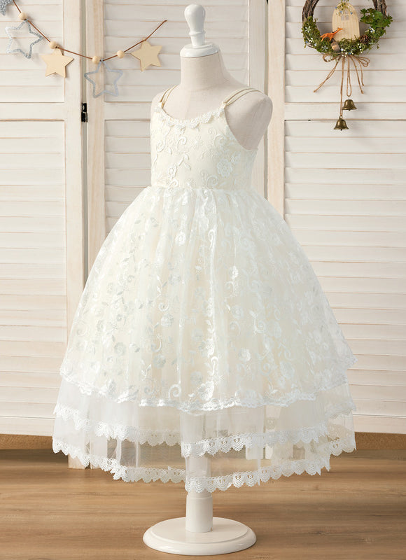 Robe Midi En Dentelle Ivoire - gallery 6