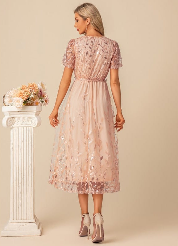 Robe Midi Pailletée Flottante - gallery 3