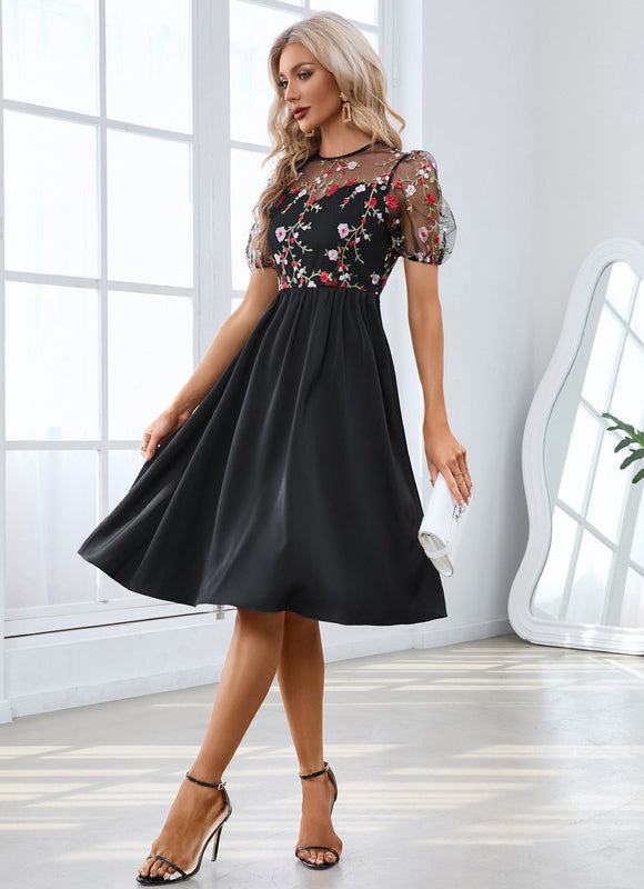 Robe Midi Broderie Illusion - gallery 1