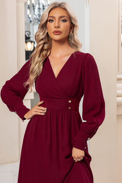 Robe Midi Manches Bouffantes - gallery 2