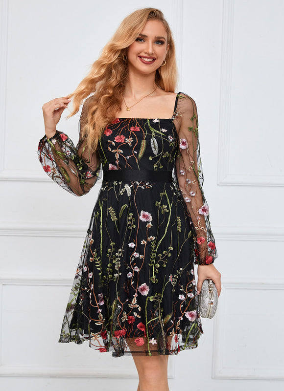 Robe Midi Brodée Tulle - gallery 7