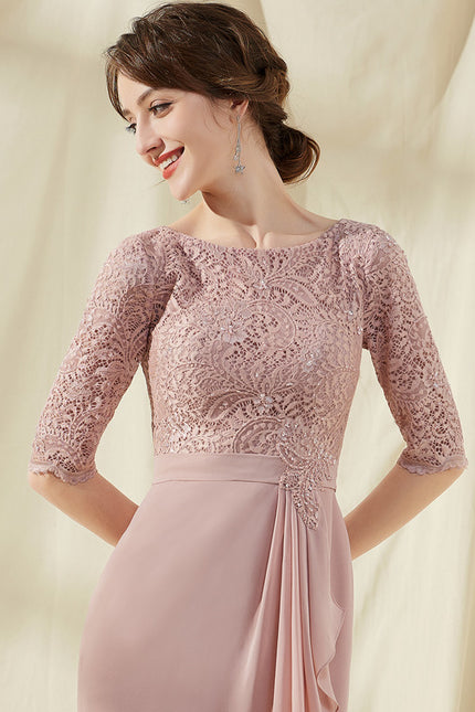 Robe Midi Rose Drapée - gallery 4