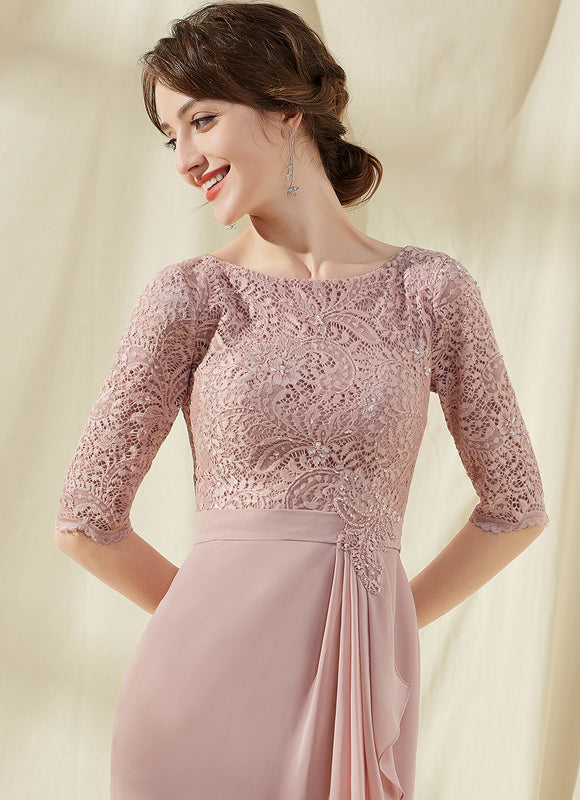 Robe Midi Rose Drapée - gallery 4