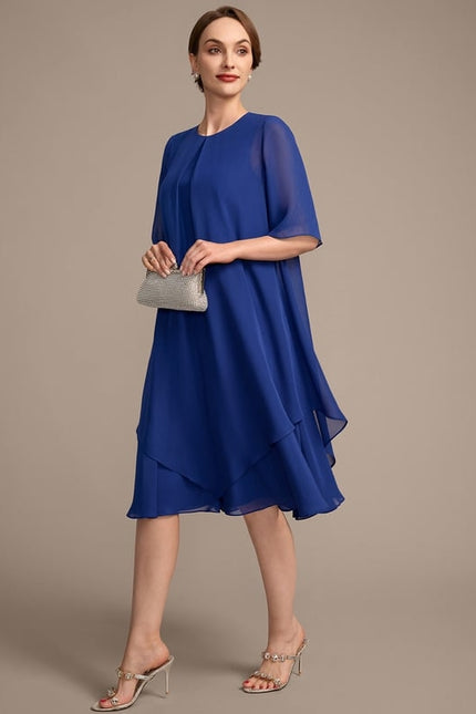 Robe Midi Fluide Bleu Royal - gallery 2
