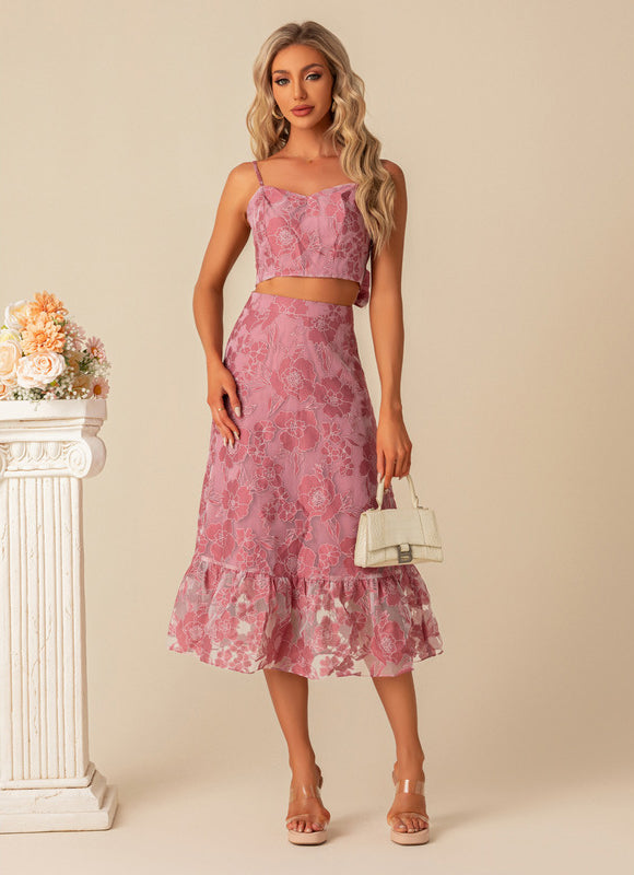 Robe Midi Fleurie Rose - gallery 4