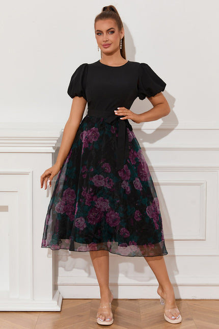 Robe Midi Organza Noire - gallery 5