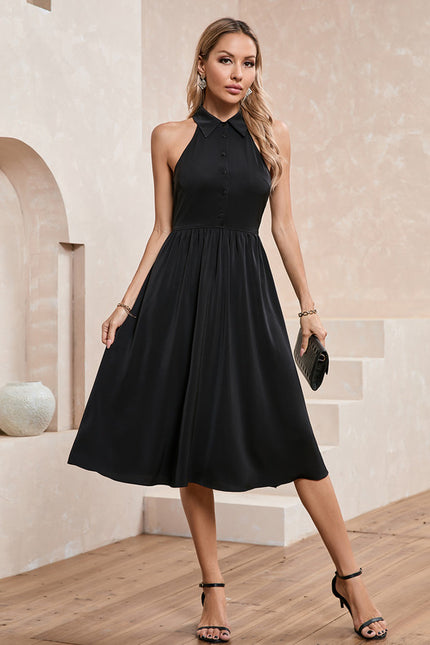 Robe Midi Boutonnée Devant - gallery 4