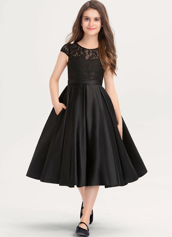 Robe Midi Élégance Sombre - gallery 1