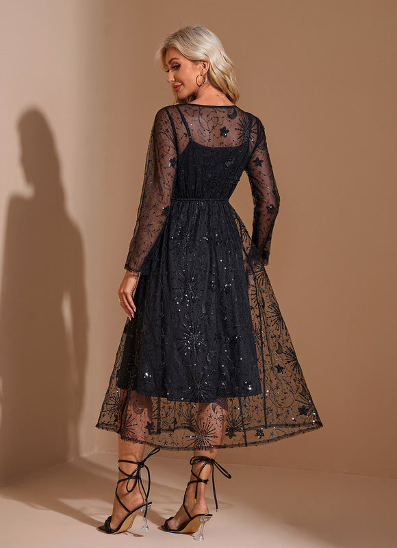 Robe Midi Tulle Brodée - gallery 2