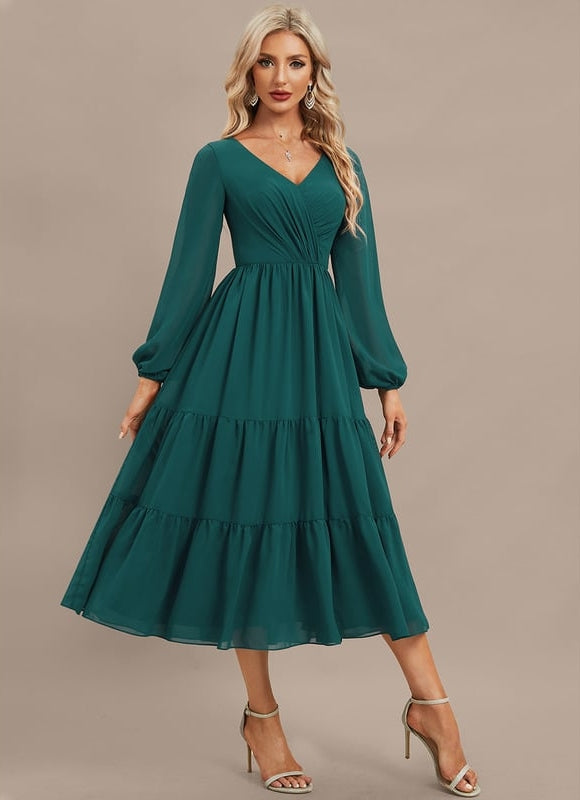 Robe Midi Fluide Élégante - gallery 4