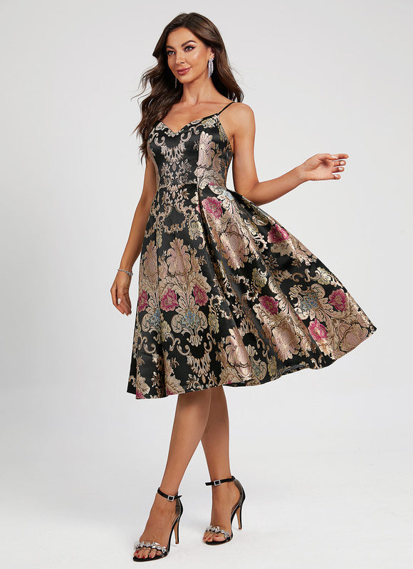 Robe Midi Baroque Éclatante - gallery 5