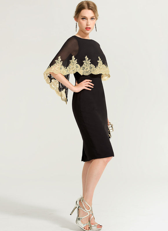 Robe Midi Ajustée Noire - gallery 2