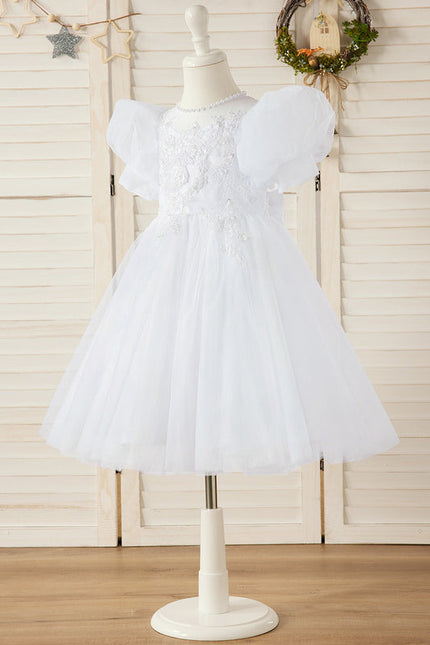 Robe Midi Tulle Blanche Enfant - gallery 7