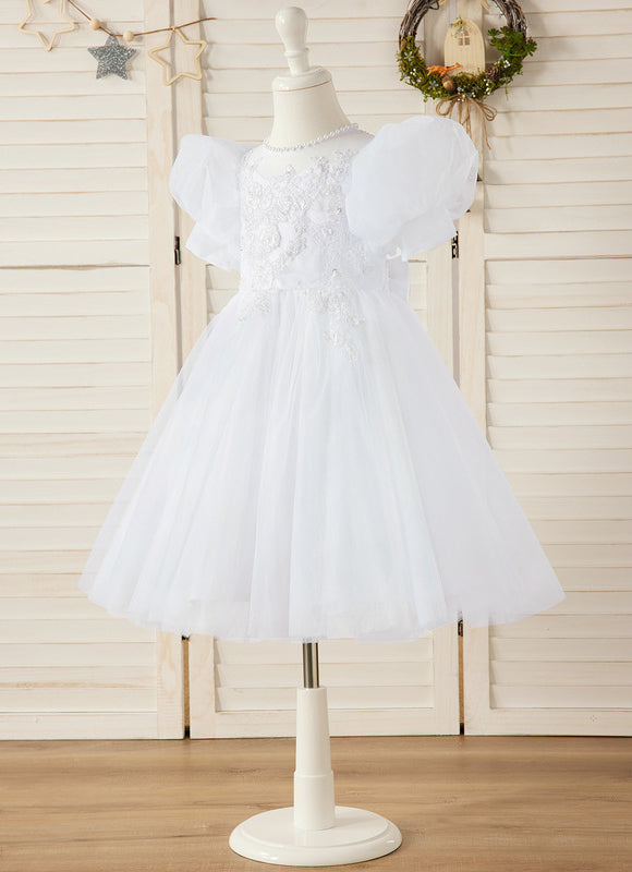 Robe Midi Tulle Blanche Enfant - gallery 7