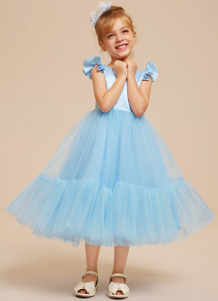 Robe Midi Tulle Bleu Pâle