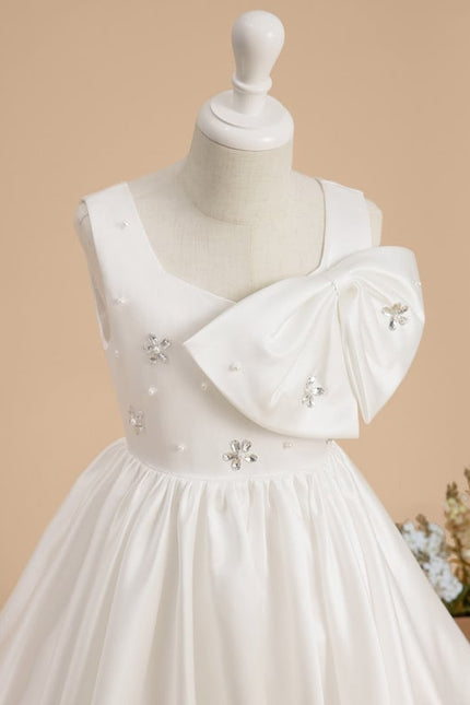 Robe Midi Satinée Blanche - gallery 3
