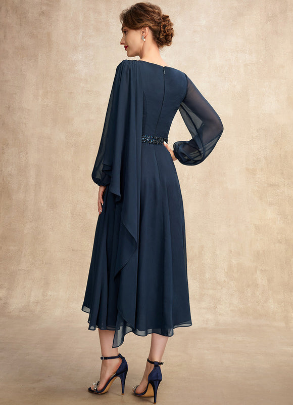 Robe Midi Mousseline Sophistiquée - gallery 3