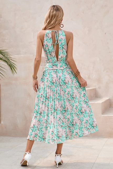 Robe Midi Midi Floral Aquatique - gallery 5