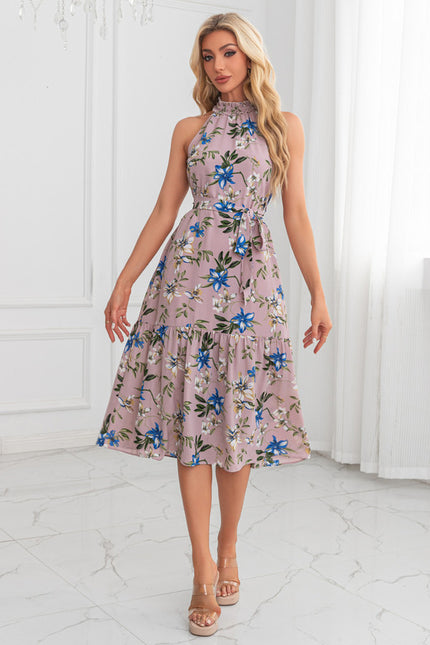 Robe Midi Évasée Imprimée Léopard - gallery 1