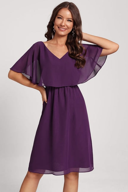 Robe Midi Bleu Nuit Élégante - gallery 5