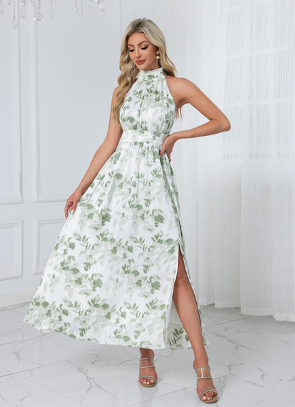 Robe Midi Florale Halter