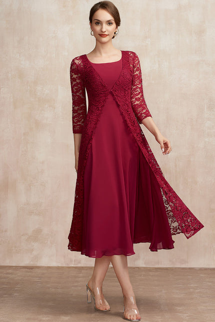 Robe Midi Aérienne Bordeaux