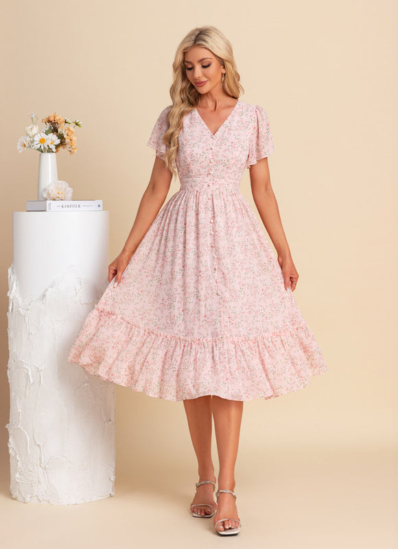 Robe Midi Florale Vaporeuse - gallery 4