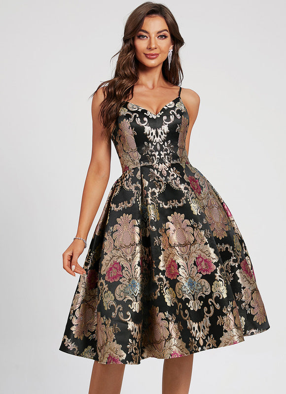 Robe Midi Baroque Éclatante