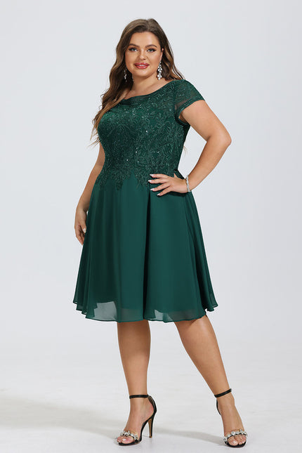 Robe Midi Grise Éclatante - gallery 8