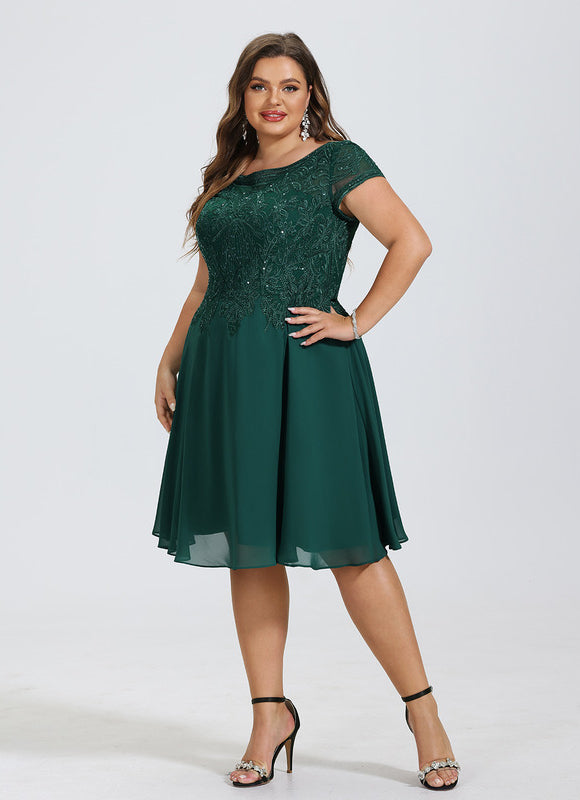 Robe Midi Grise Éclatante - gallery 8