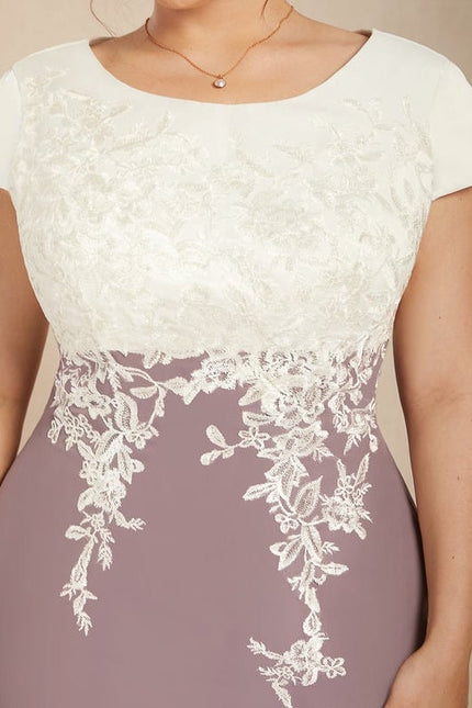 Robe Midi Violet Élégant - gallery 7