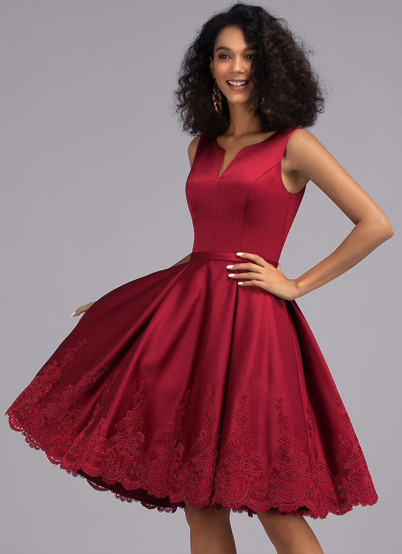 Robe Midi Bordeaux Élégante - gallery 8