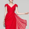 Robe Midi Rouge Éthérée