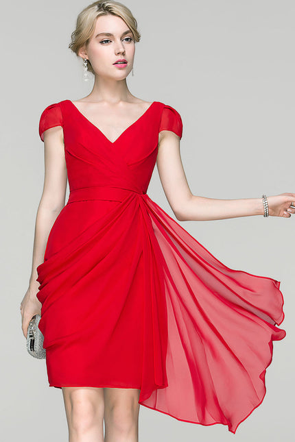Robe Midi Rouge Éthérée