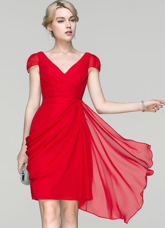 Robe Midi Rouge Éthérée